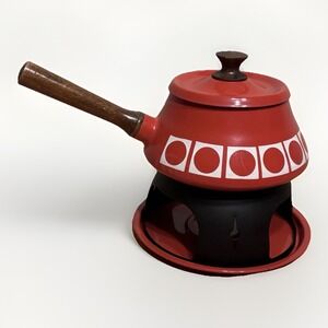 Vintage MCM Imperial International Japan Fondue Pot Base‎ & Tray 50-60's